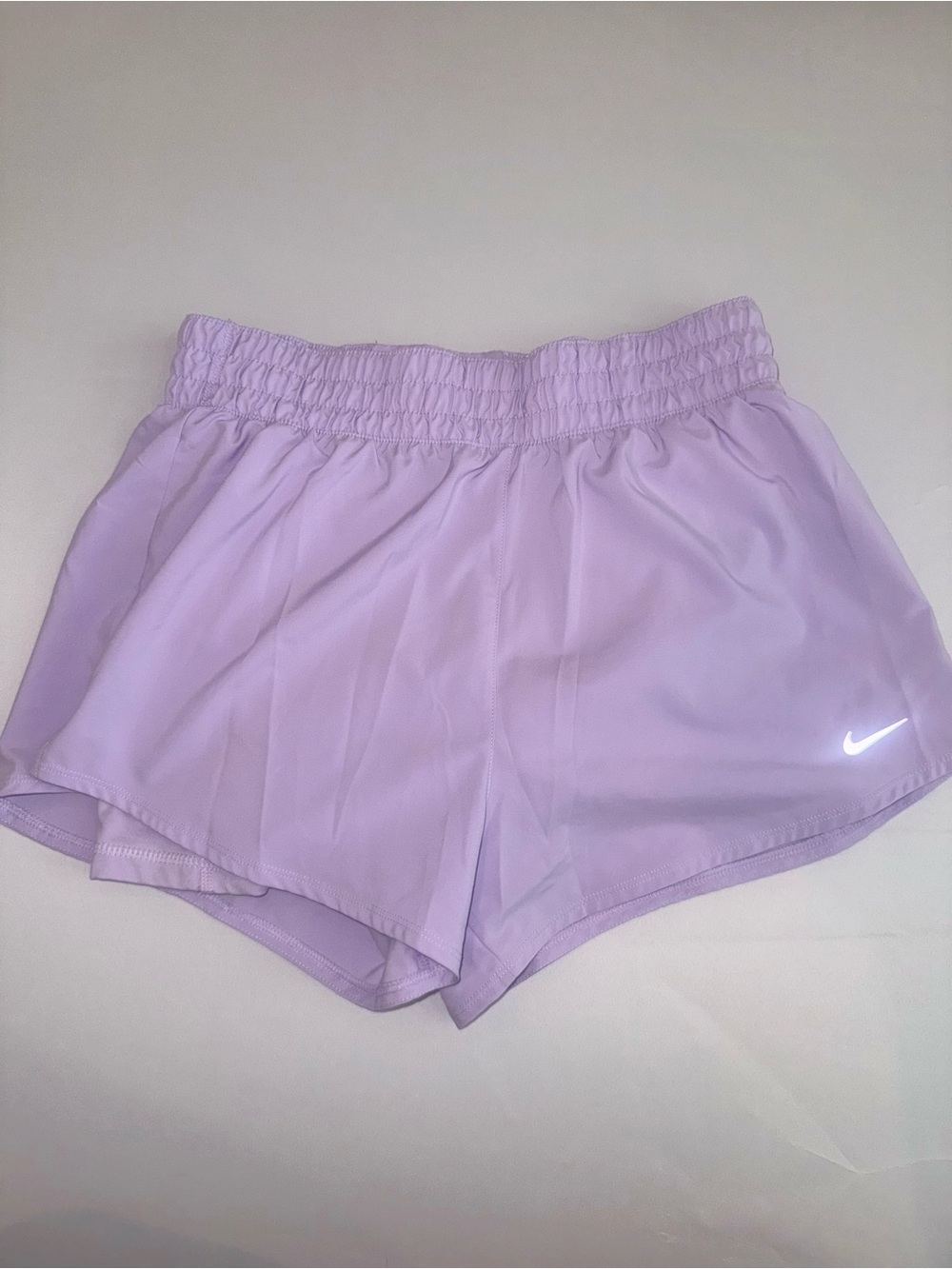 Nike Women’s Lavender Dri Fit Double Lined Athletic Shorts